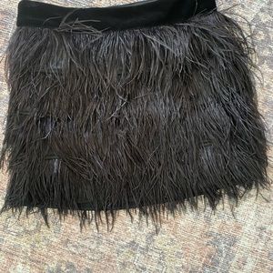 Sam Edelman feather velvet waist skirt